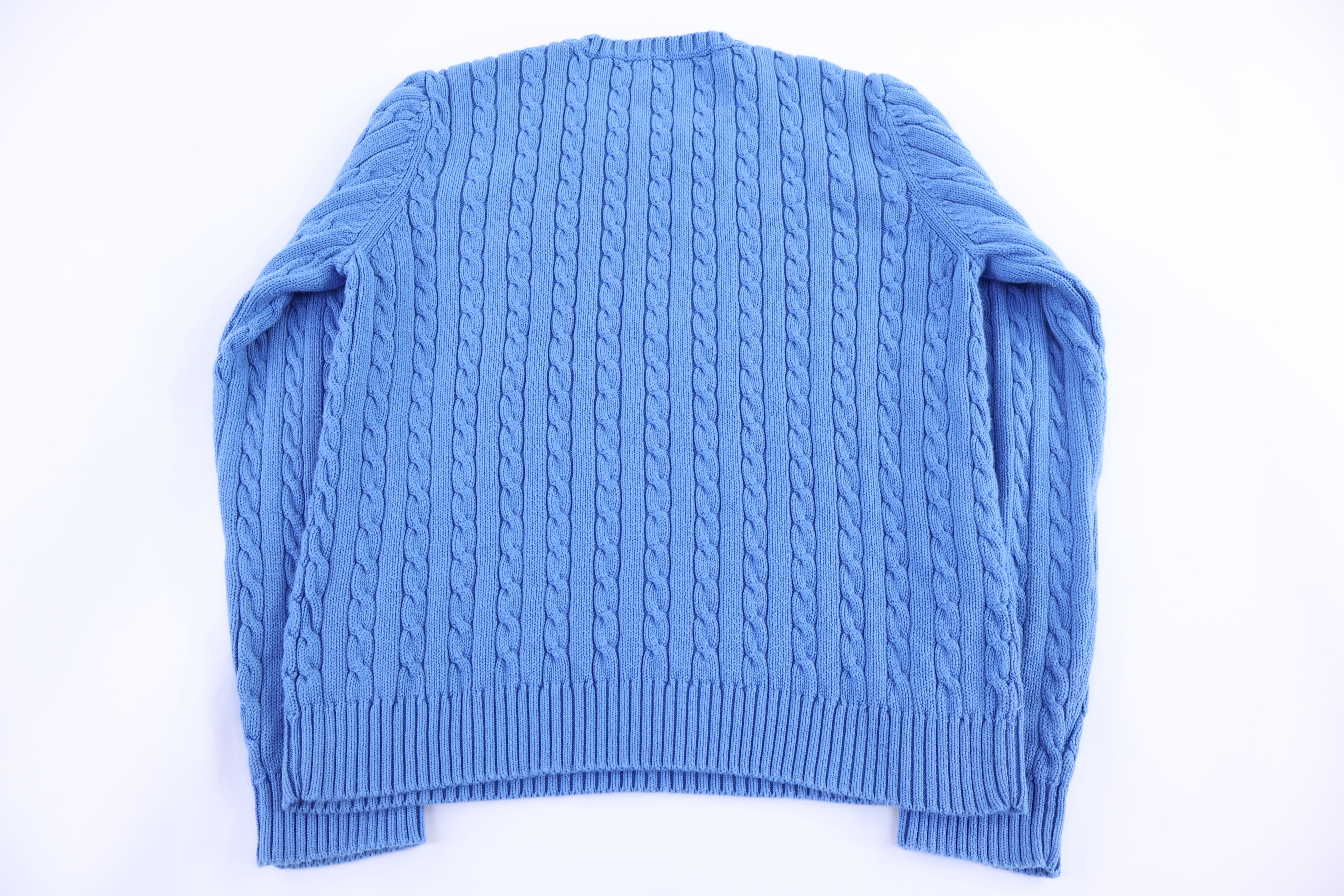 Women's Lauren Ralph Lauren Blue Cable Knit Sweater