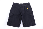Carhartt Logo Patch Black Relaxed Fit Shorts