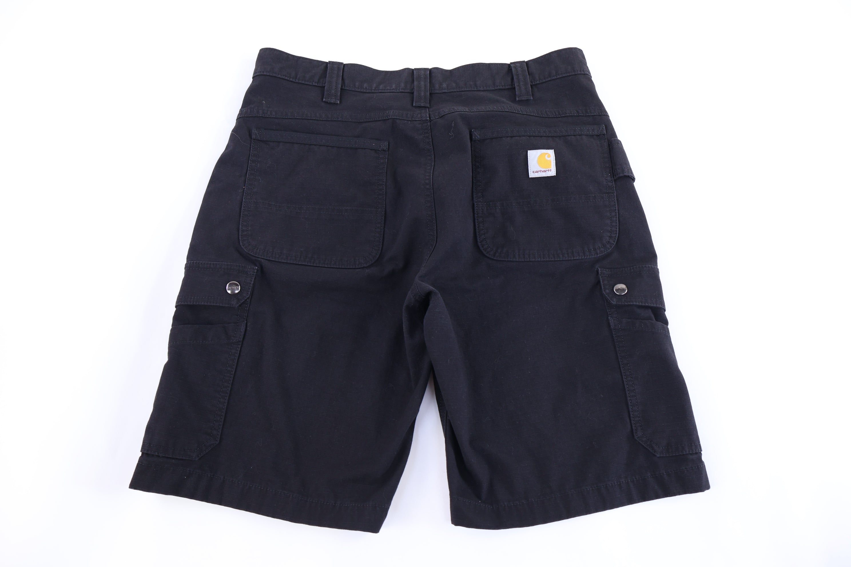 Carhartt Logo Patch Black Relaxed Fit Shorts