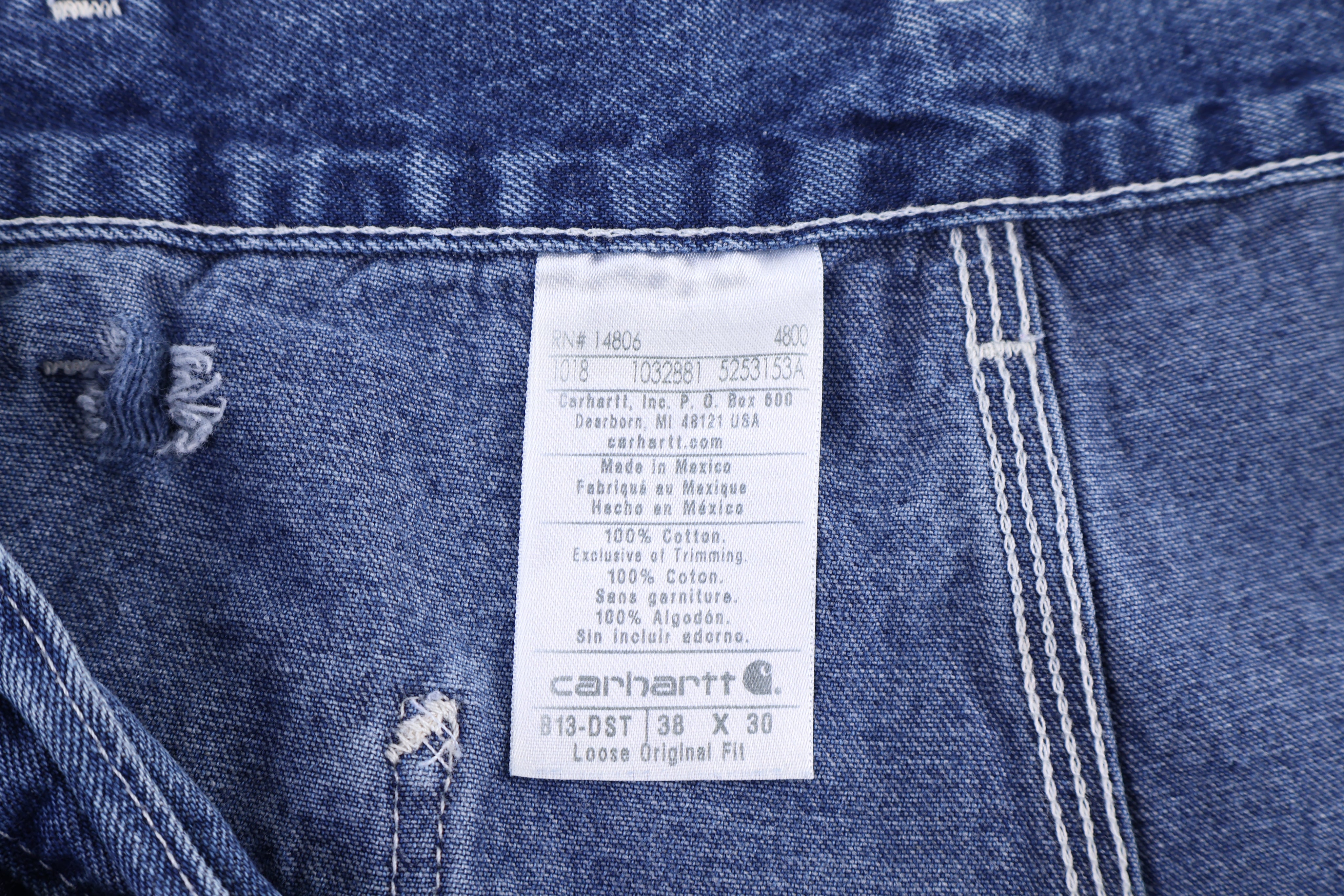 Carhartt Logo Patch Dark Wash Denim Jeans