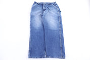 Carhartt Logo Patch Dark Wash Denim Jeans