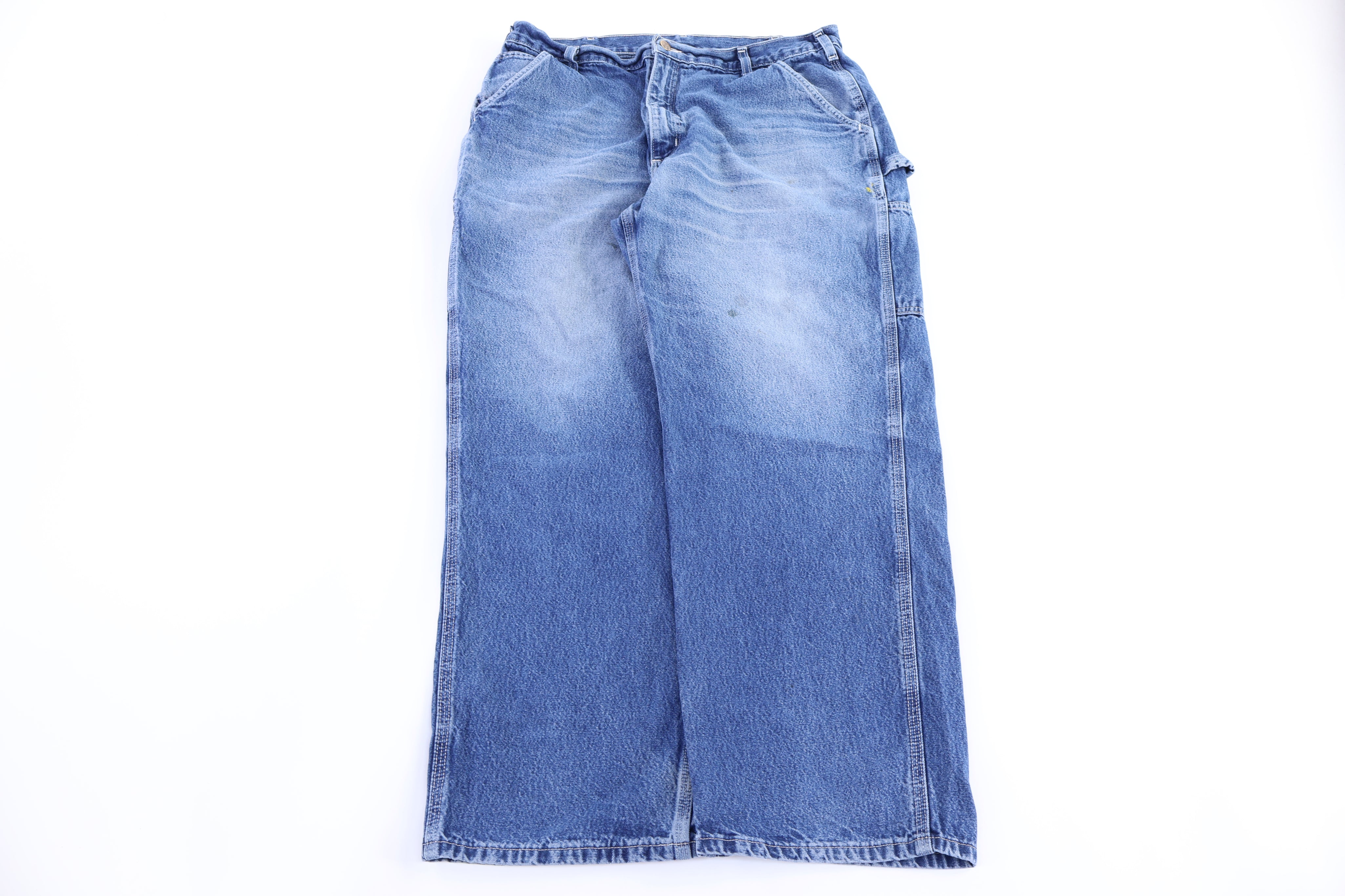Carhartt Logo Patch Dark Wash Denim Jeans