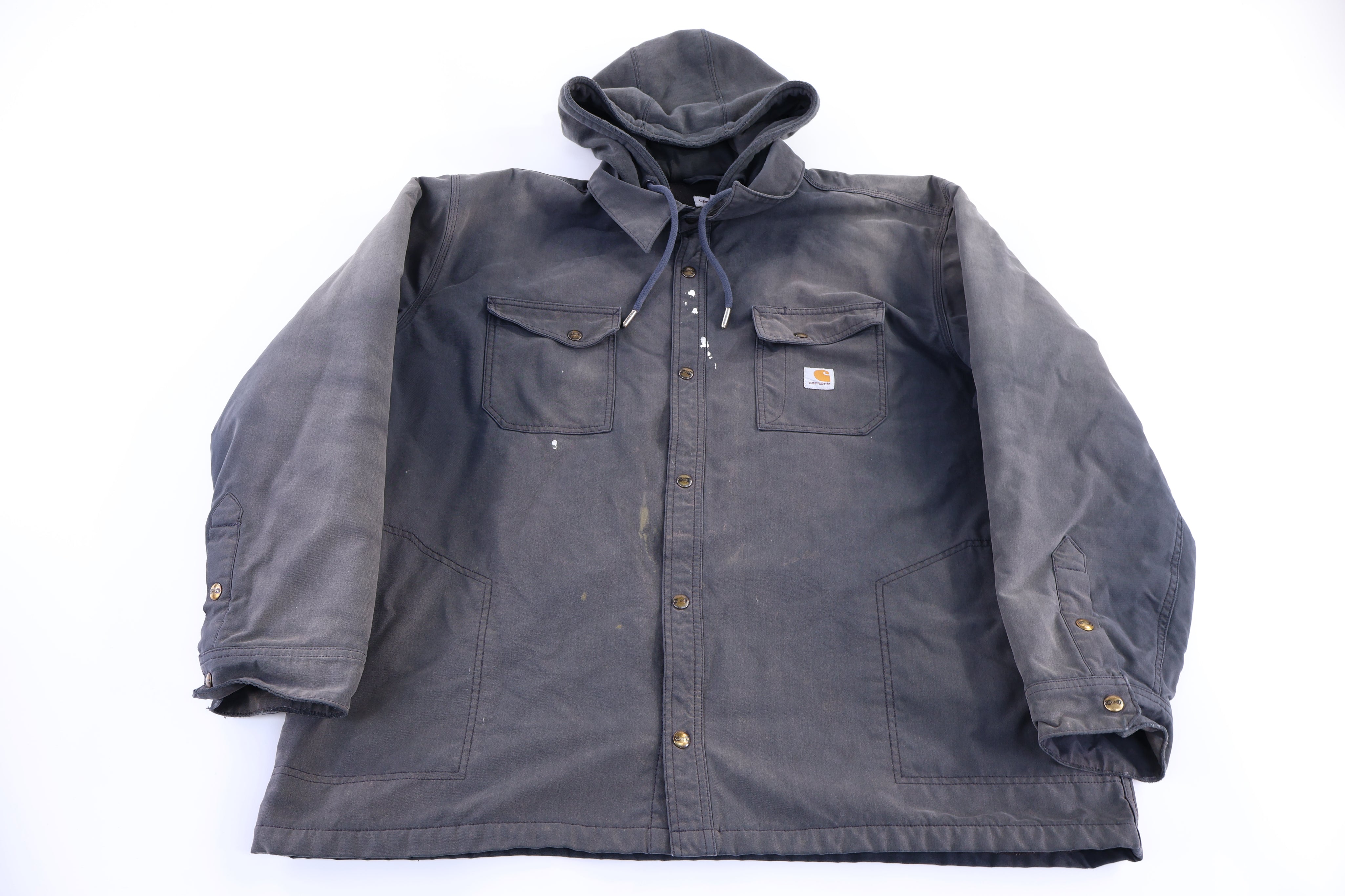 Carhartt Logo Patch Full Snap Hooded Jacket