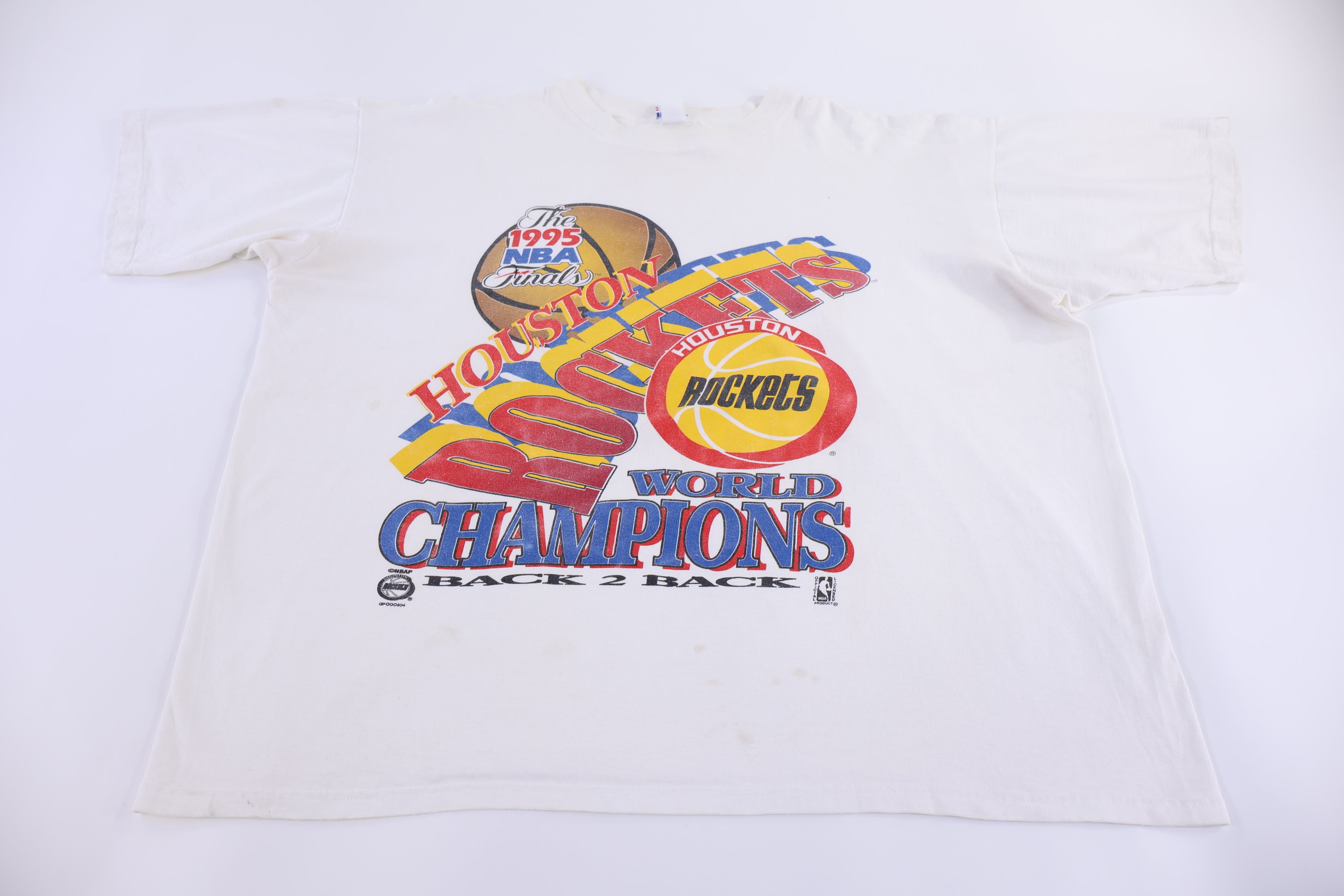 1995 Houston Rockets Basketball World Champs T-shirt