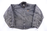 Carhartt Logo Patch Grey Blanket Lined Detroit Jacket