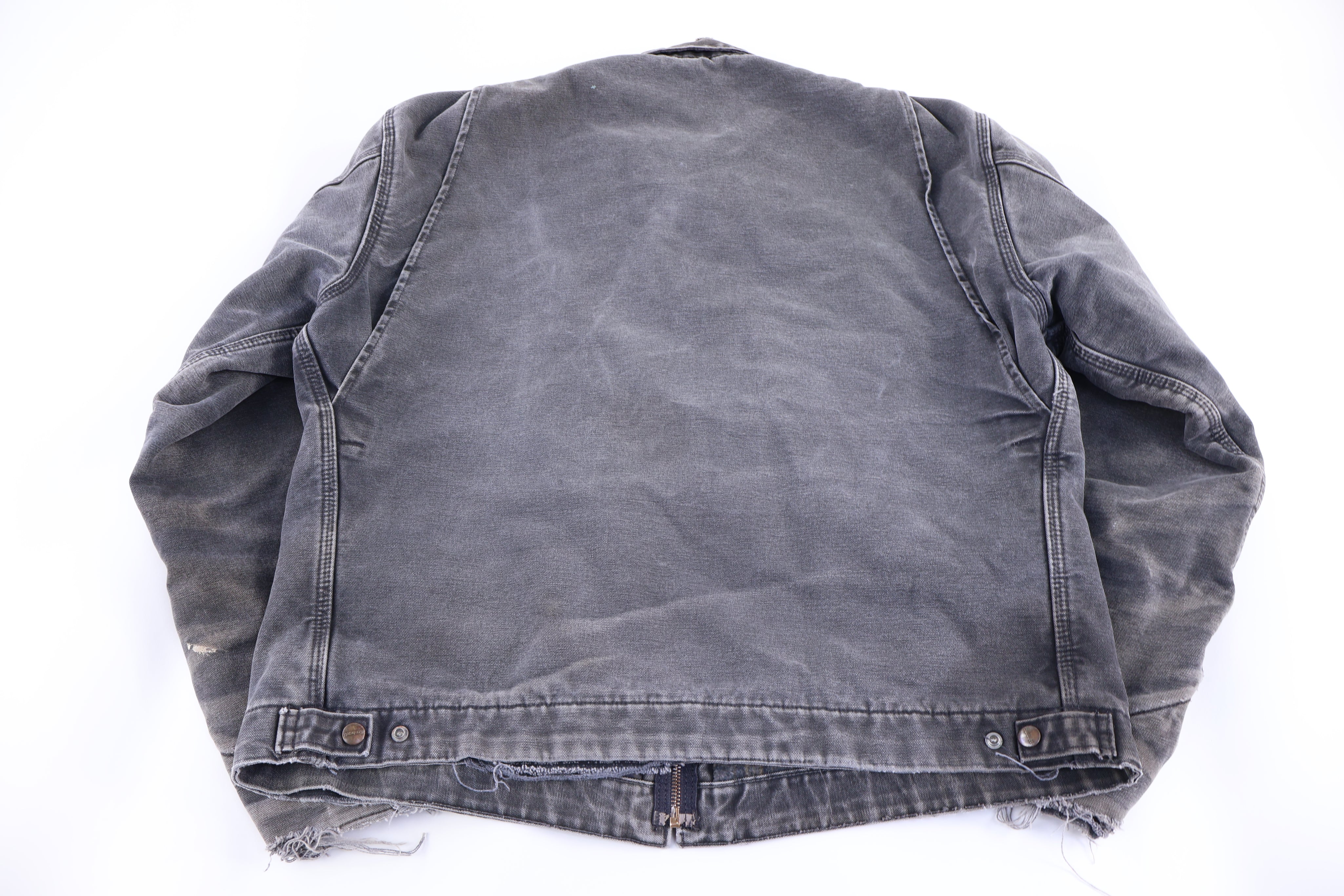 Carhartt Logo Patch Grey Blanket Lined Detroit Jacket