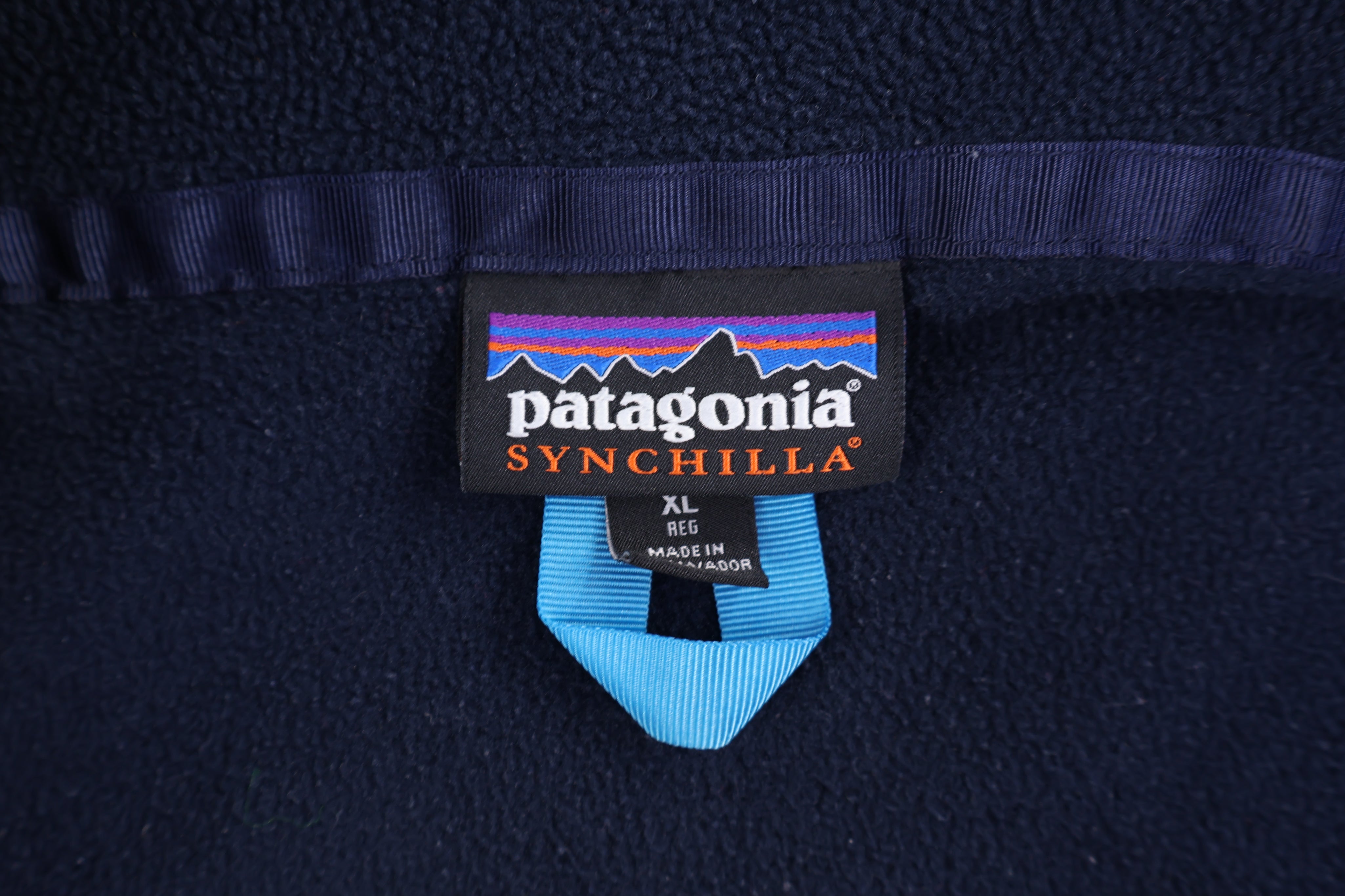 Patagonia Synchilla Red & Blue Fleece Full Zip Vest