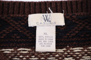 Vintage W Casuals Multipatterned Knit Sweater