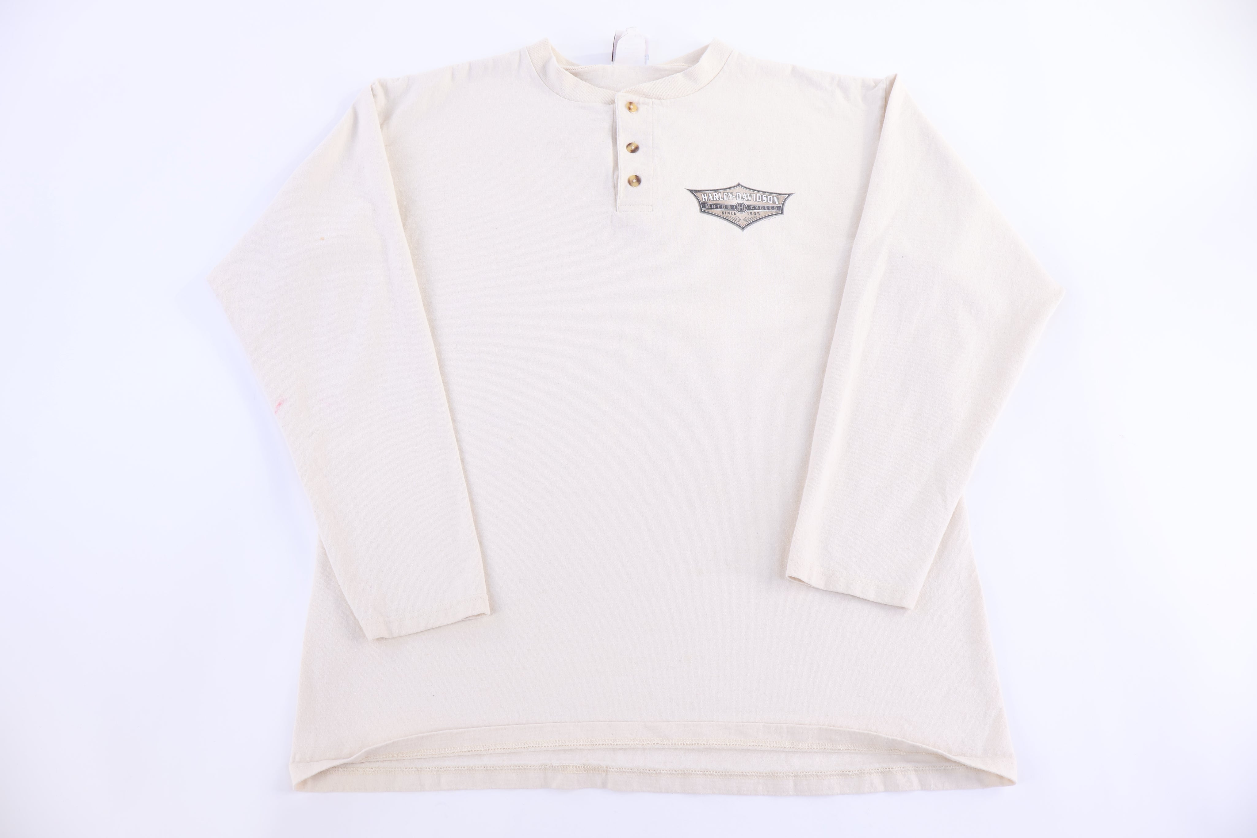 Harley Davidson Motorcycles Texas Henley LS T-shirt