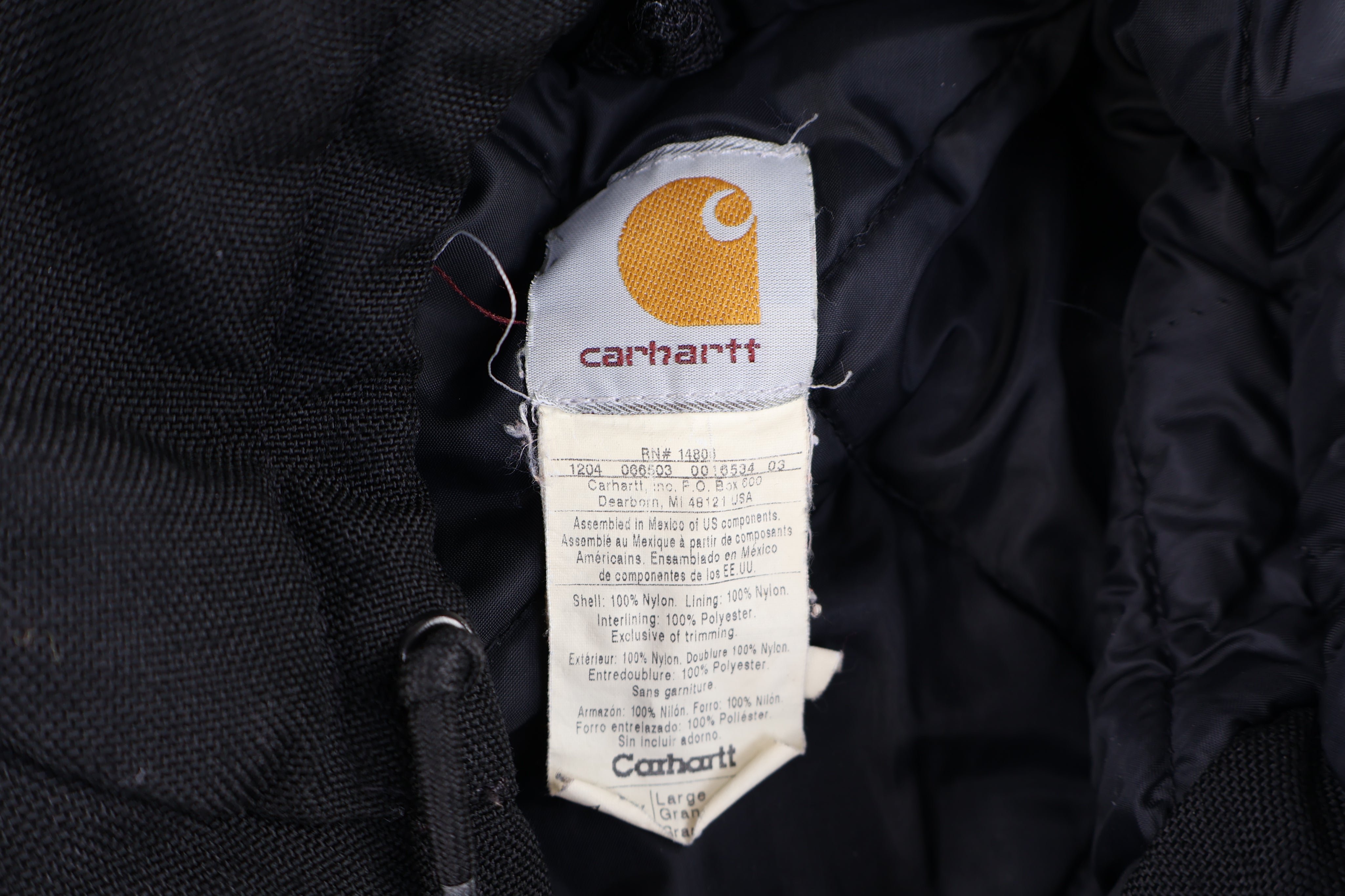 Carhartt Logo Patch Black Full Zip Jacket