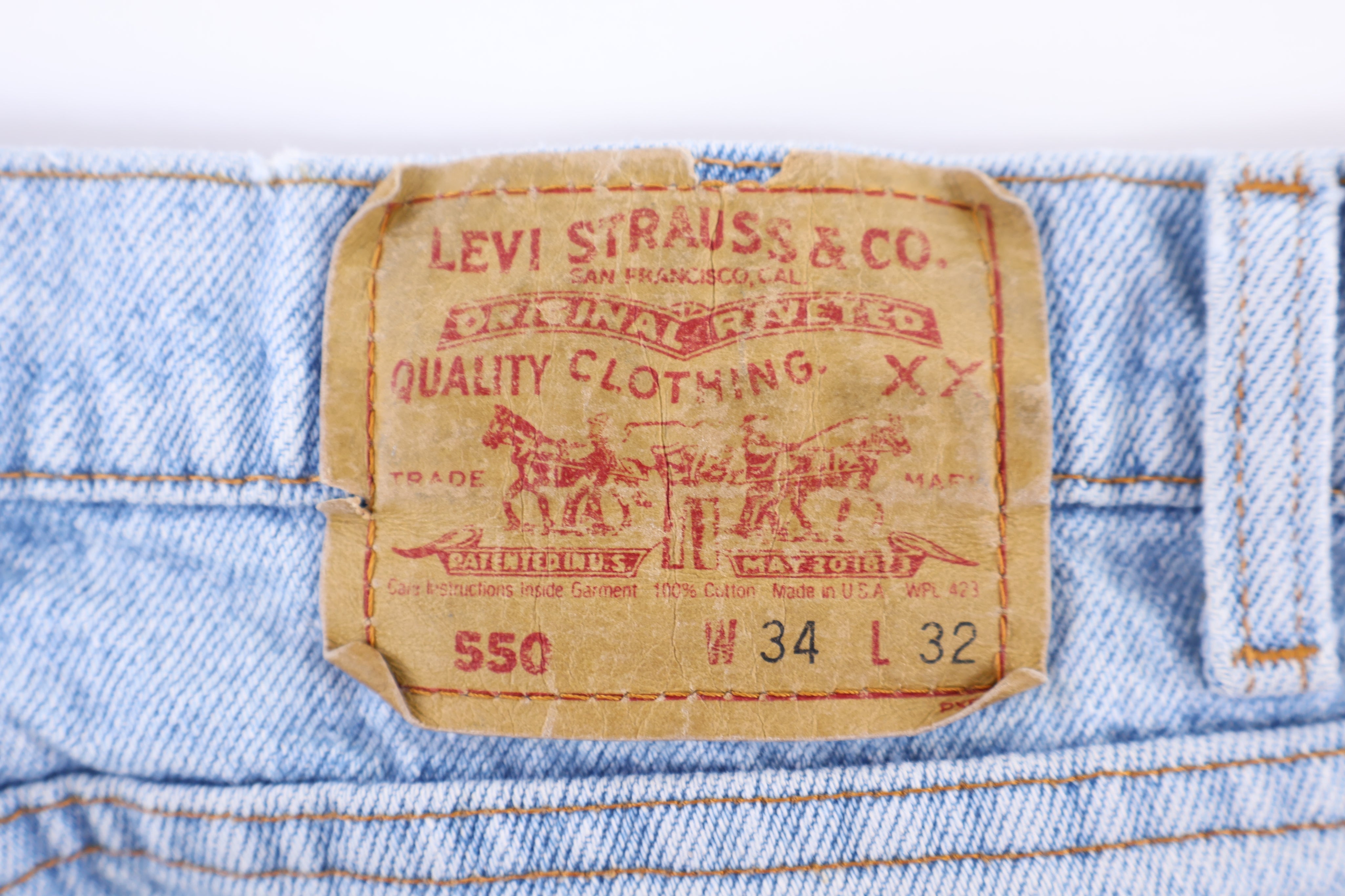 Vintage Levi's 550 Light Wash Denim Jeans
