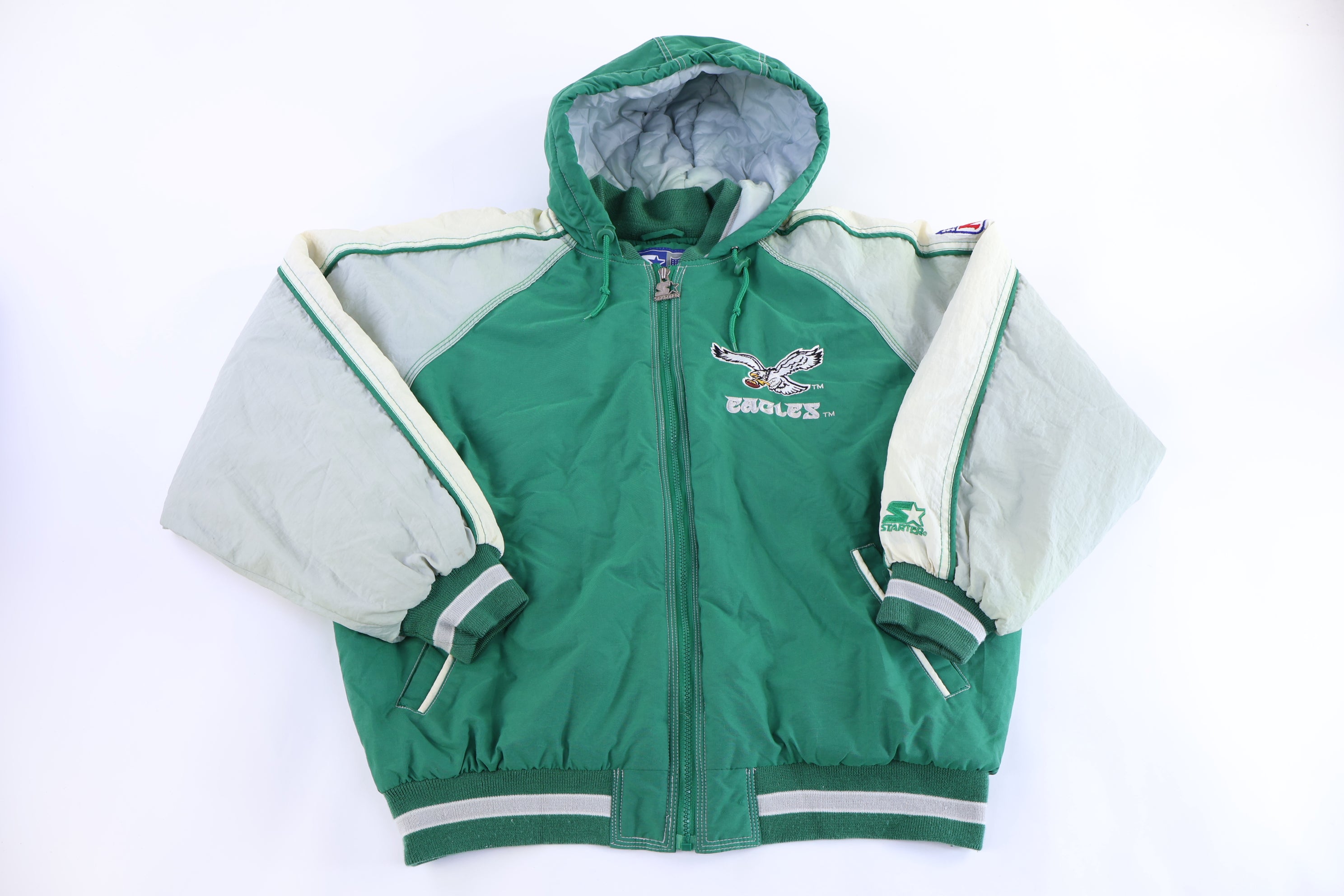90's Philadelphia Eagles Football Full Zip Jacket