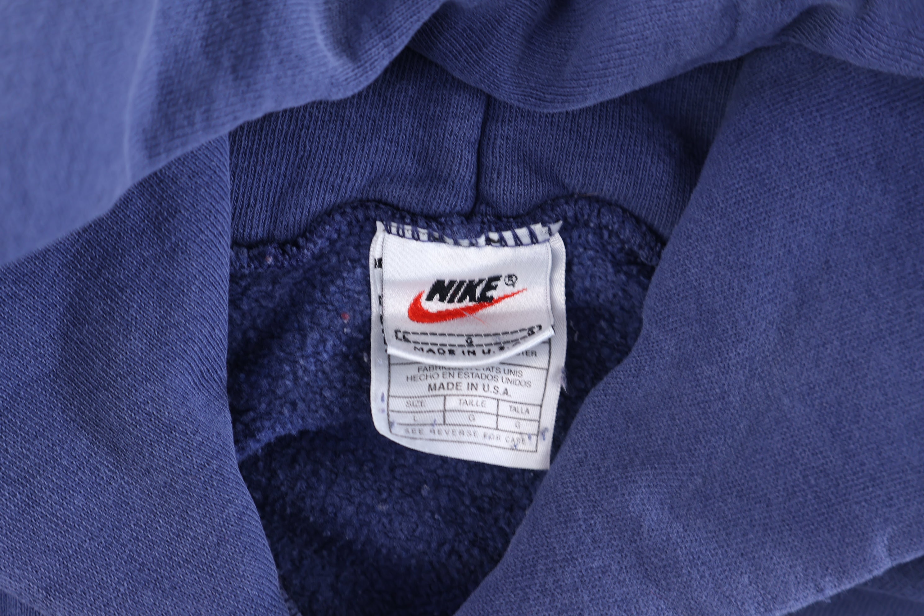 90's Nike Embroidered Logo Blue Pullover Hoodie