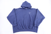 90's Nike Embroidered Logo Blue Pullover Hoodie