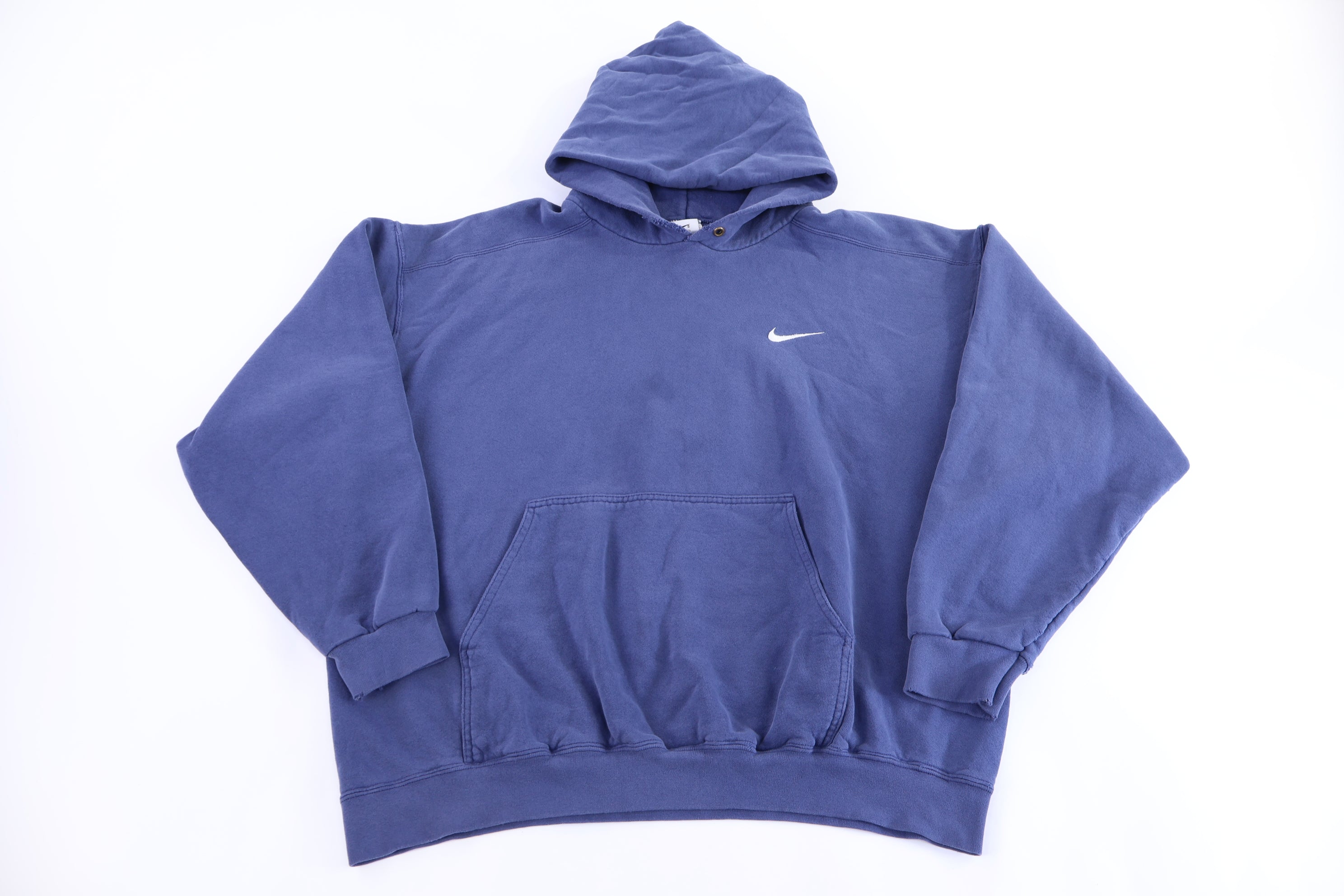 90's Nike Embroidered Logo Blue Pullover Hoodie
