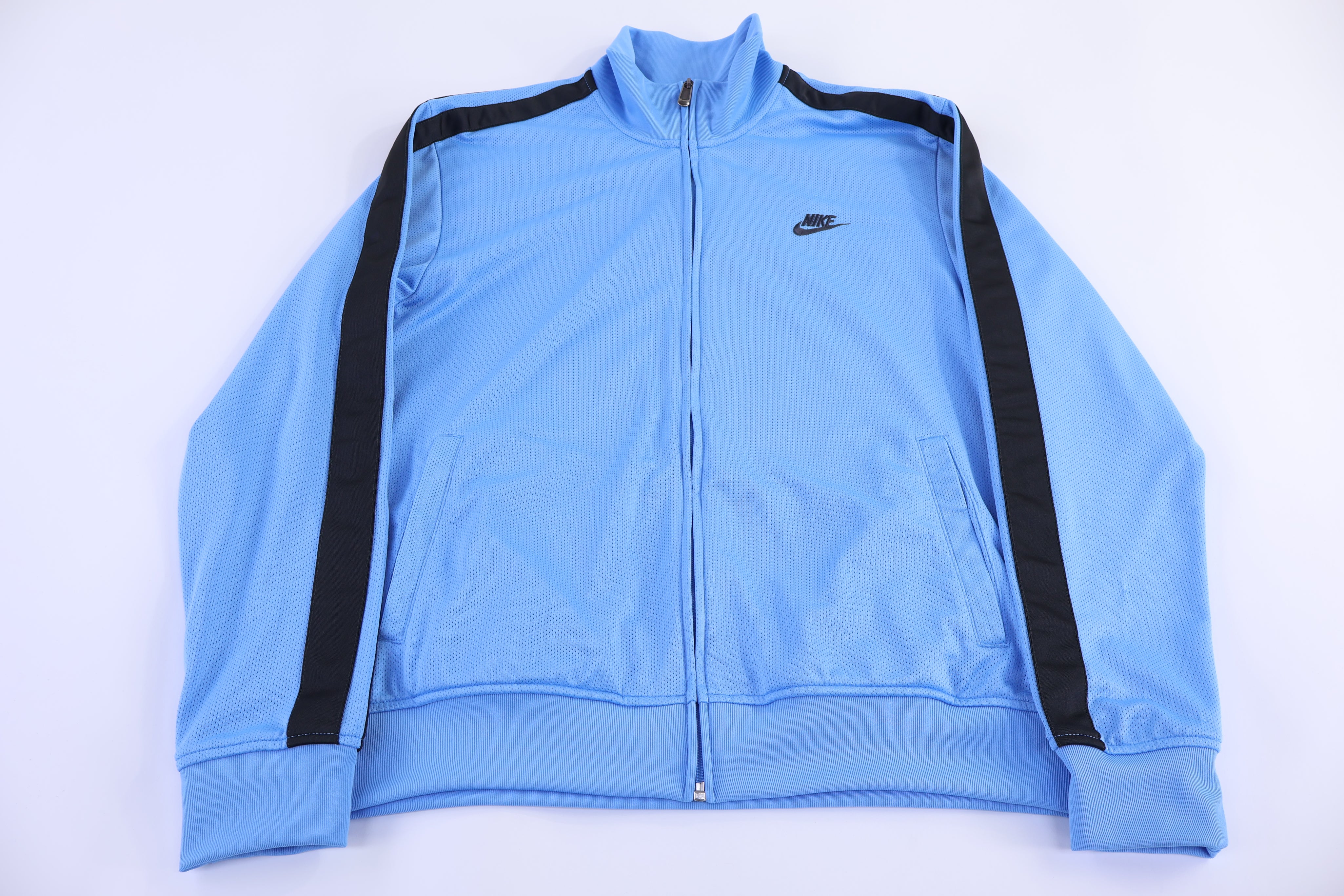 Vintage Nike Embroidered Logo Blue Full Zip Jacket