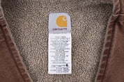 Carhartt Logo Patch Brown Full Zip Vest