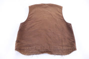Carhartt Logo Patch Brown Full Zip Vest