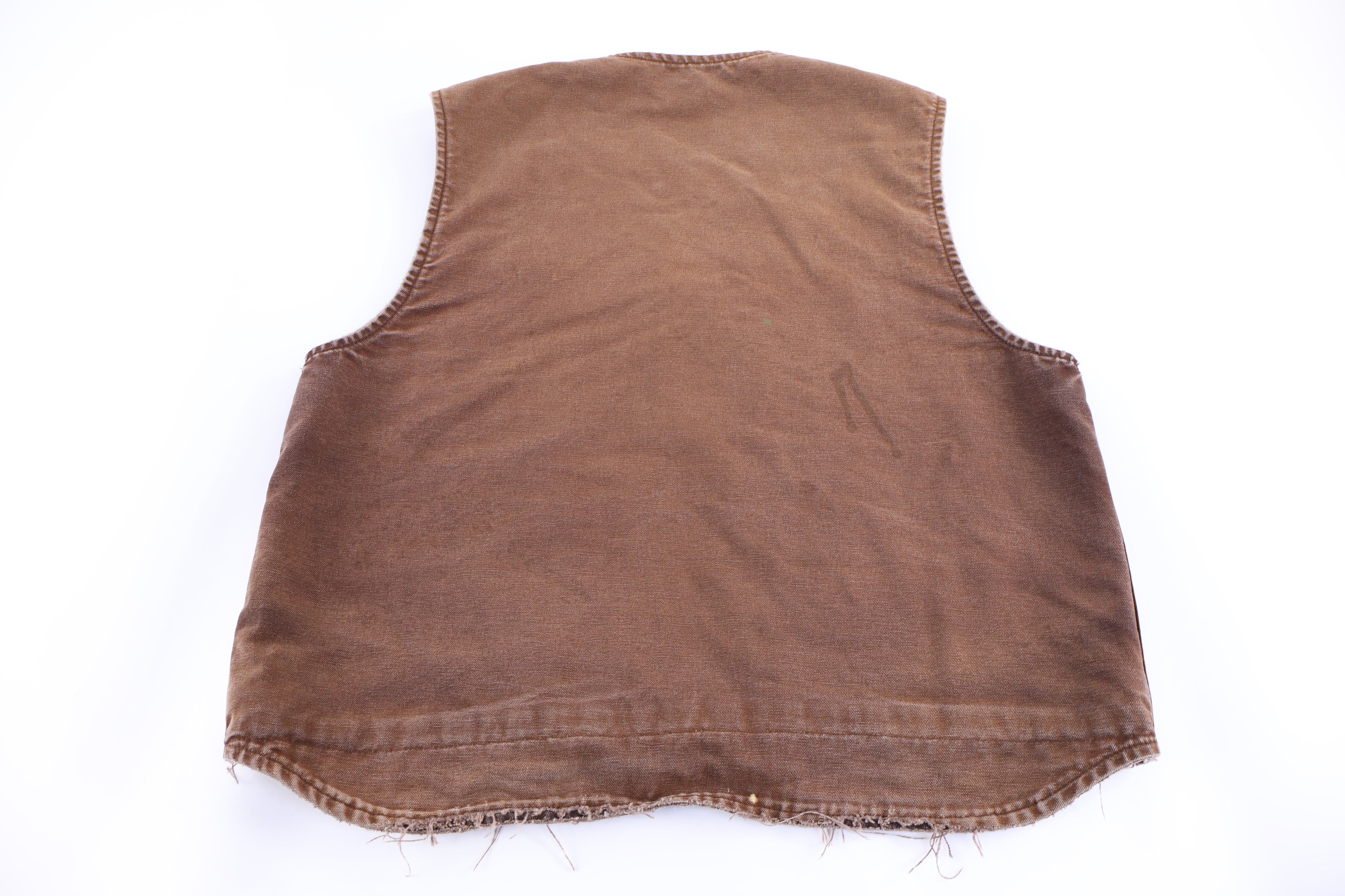 Carhartt Logo Patch Brown Full Zip Vest