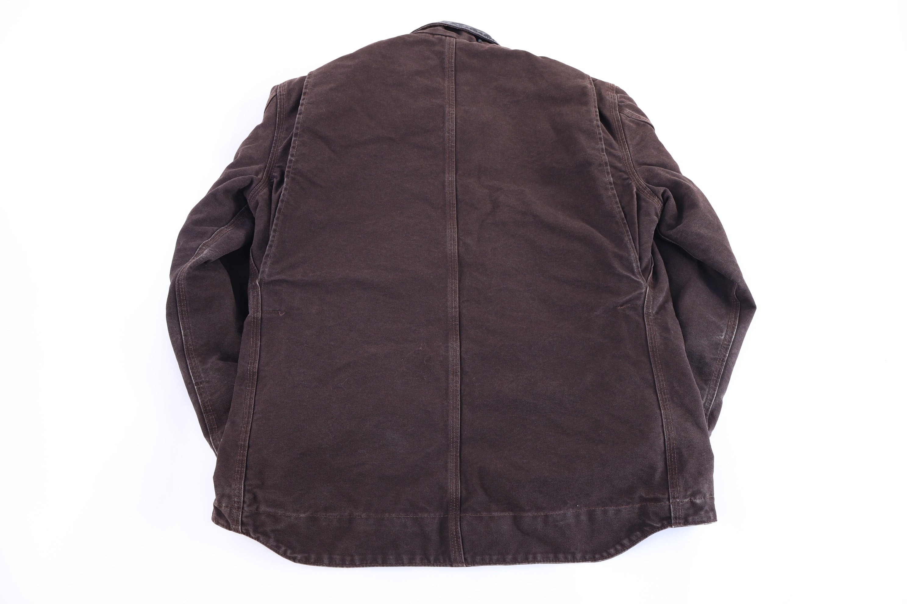 Carhartt Logo Patch Brown Sherpa Lined Full Zip Jacket