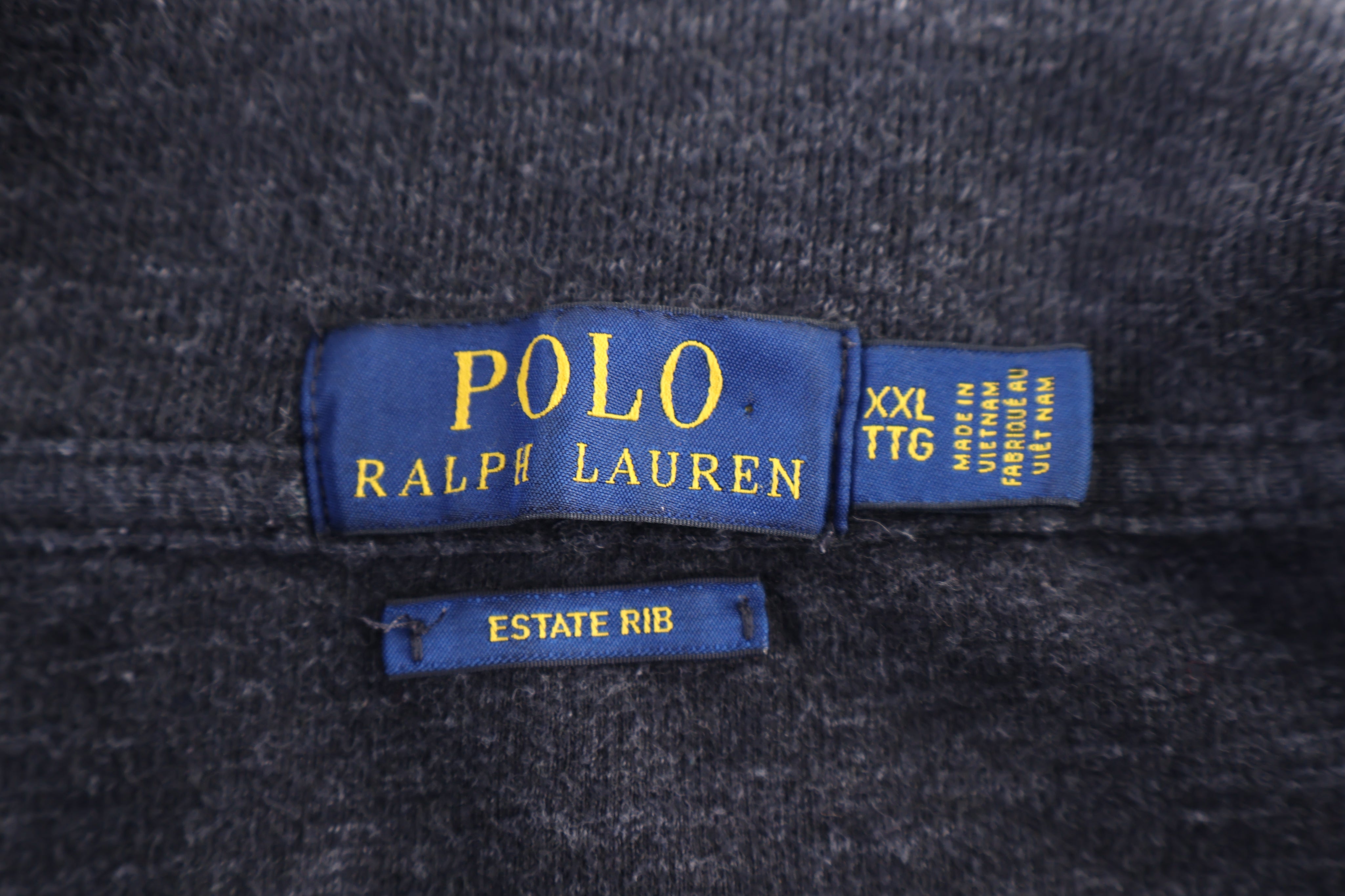Polo Ralph Lauren Embroidered Logo Grey Quarter Zip Sweater