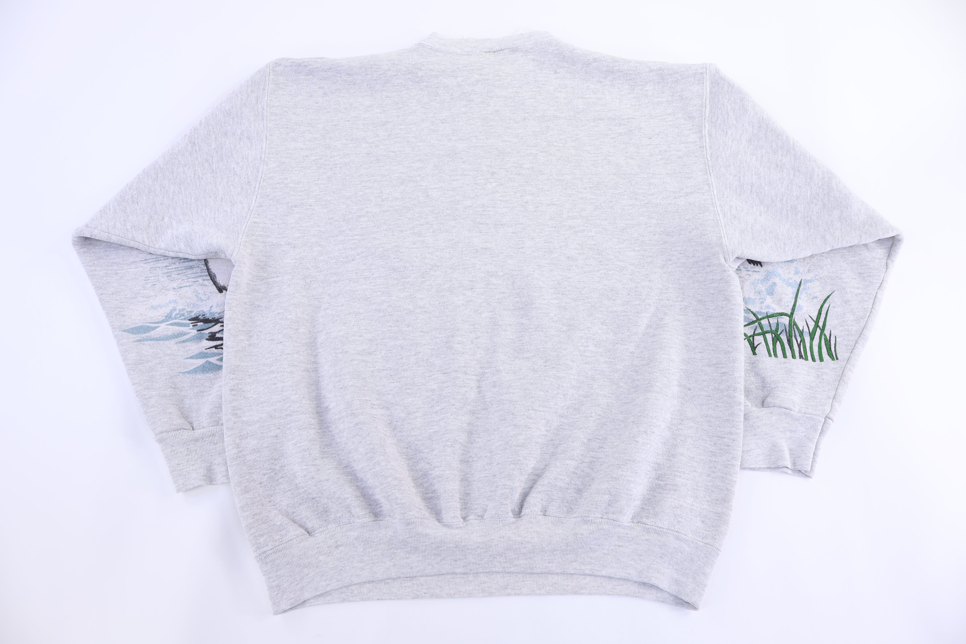 1993 Art Pacific Ducks Nature Graphic Sweatshirt