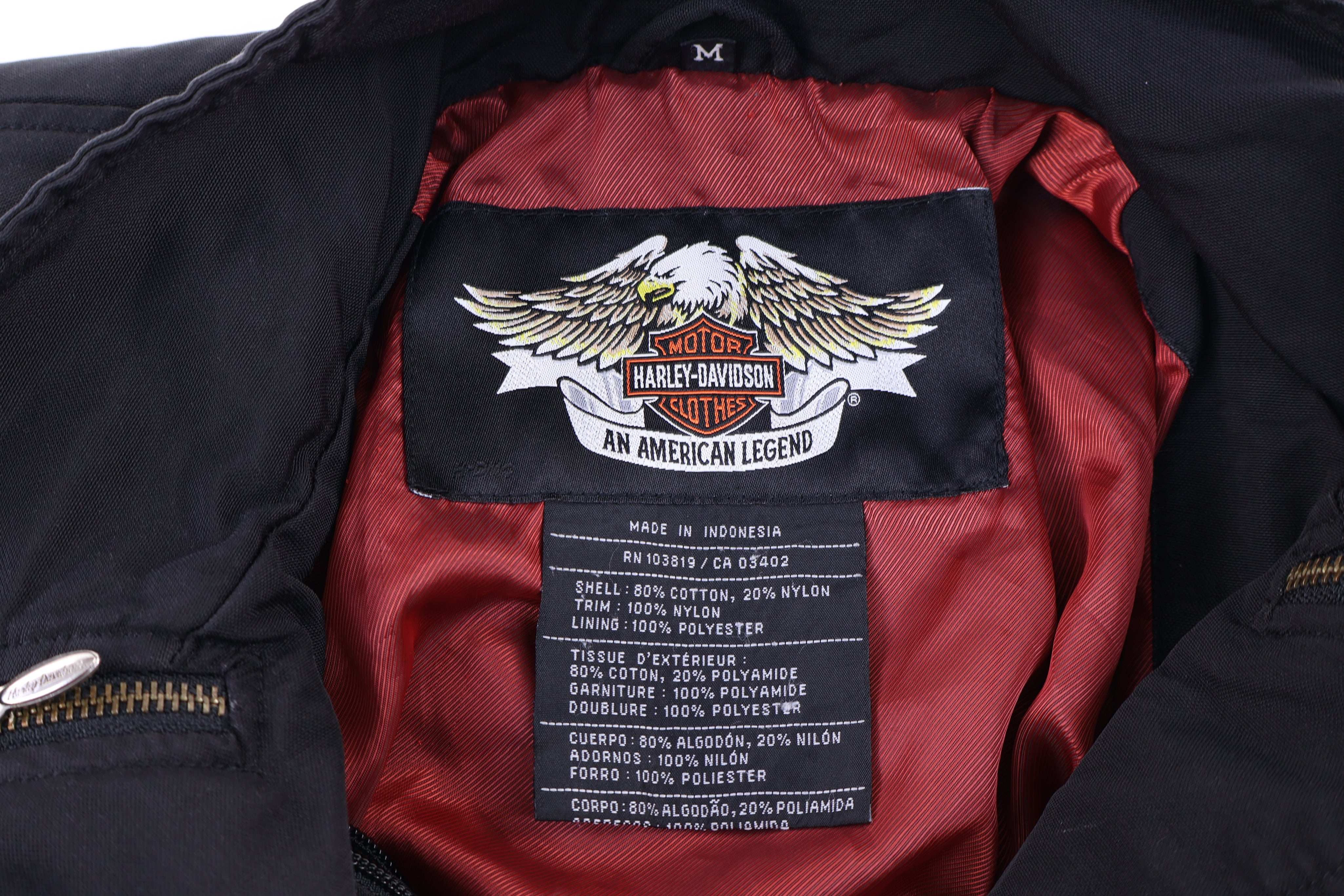 Women's Harley Davidson Motorcycles Full Zip Biker Jacket