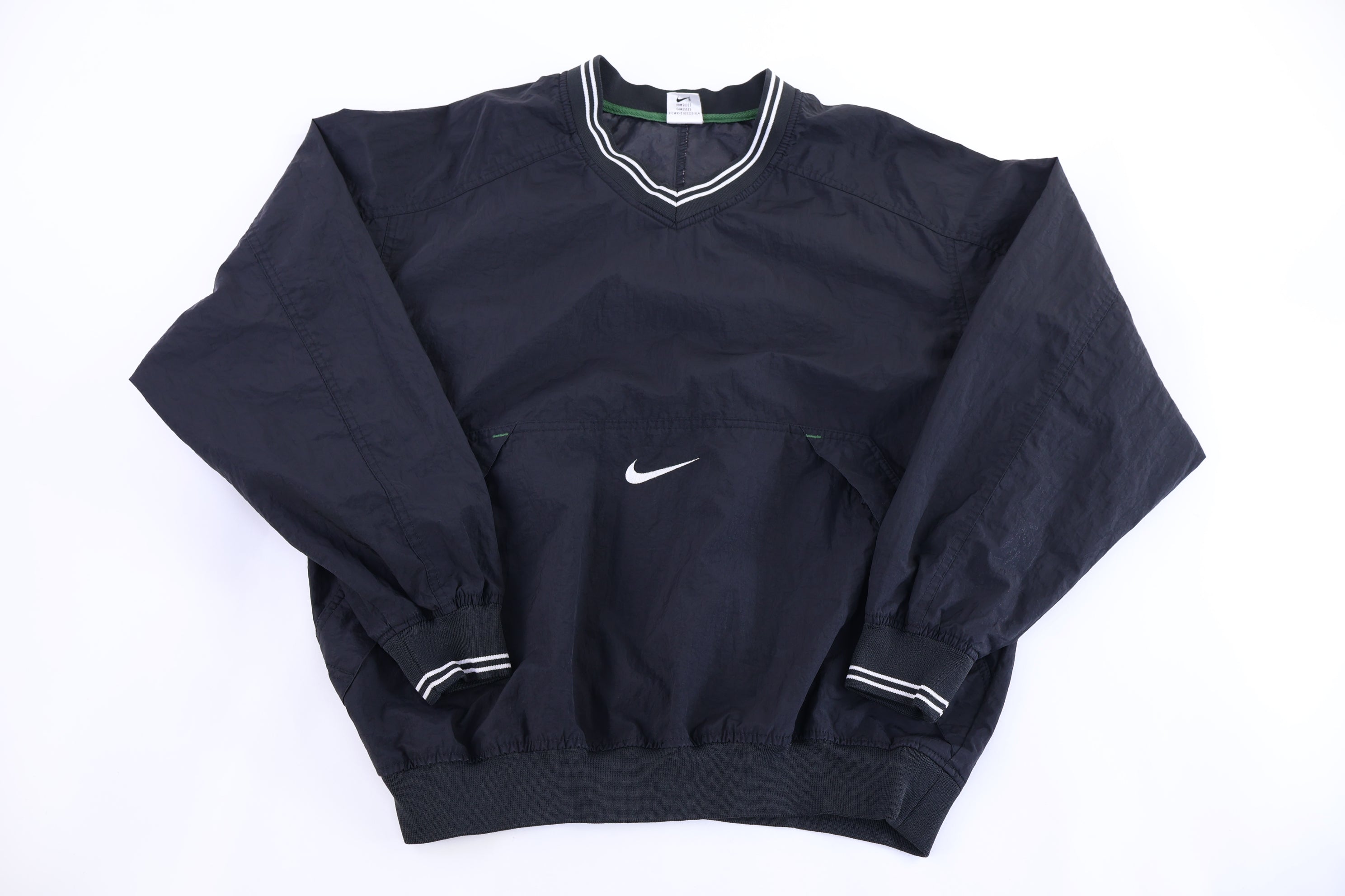 90's Nike Embroidered Logo Black Pullover Windbreaker