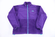 Women's The North Face Embroidered Logo Purple Full Zip Jacket