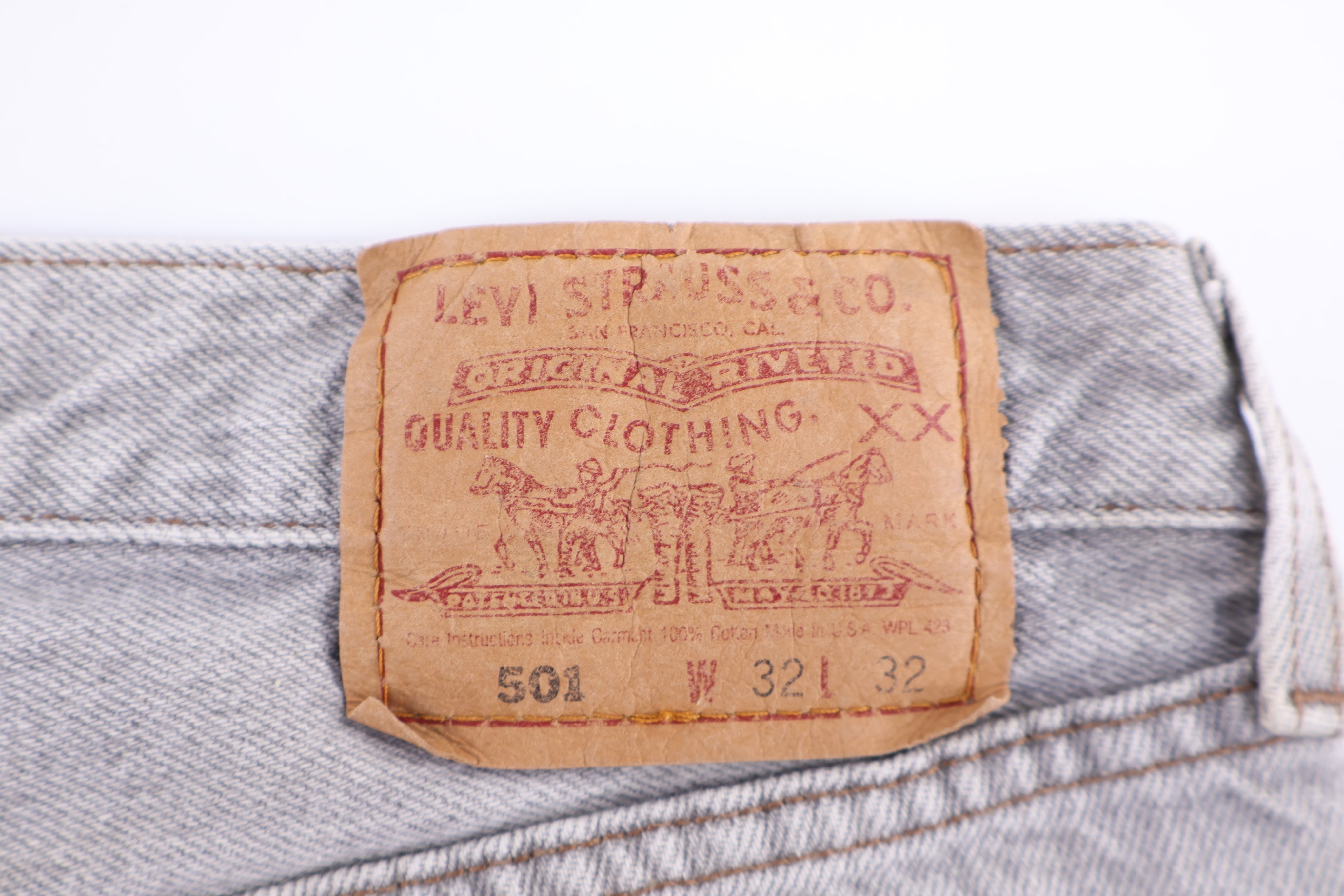 Vintage Levi's 501 Grey Denim Jeans