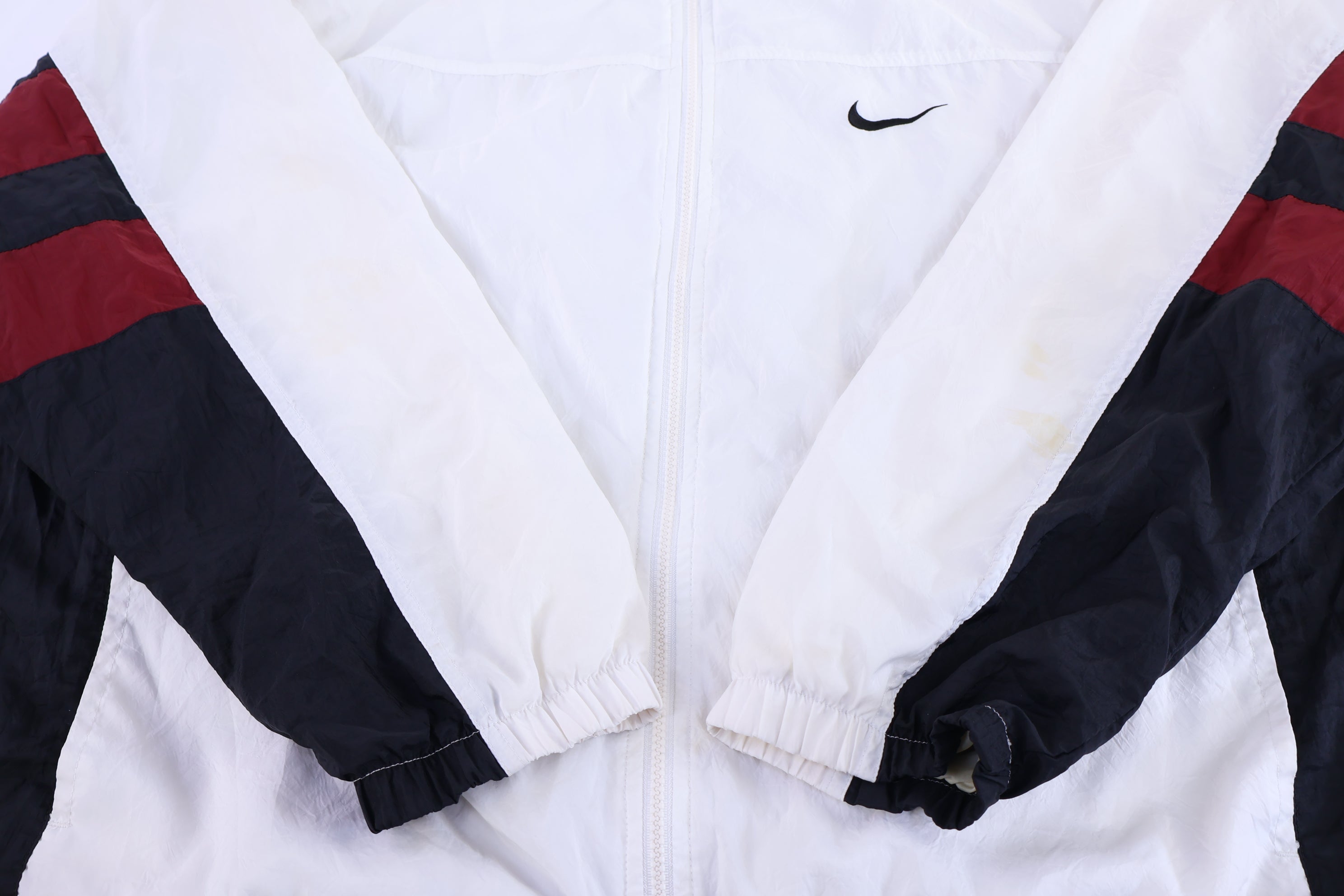 90's Nike Embroidered Logo Multicolor Full Zip Windbreaker