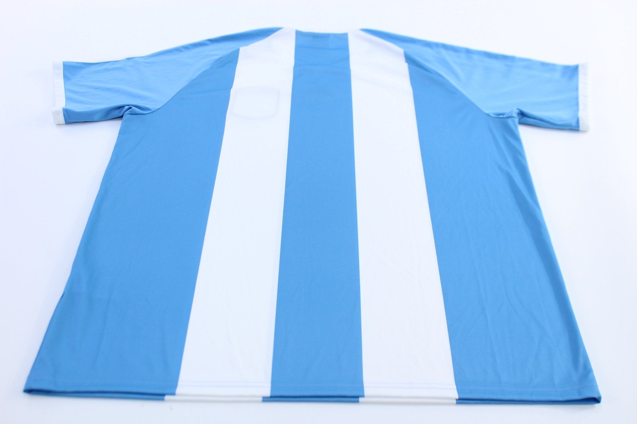 Adidas Embroidered Logo Argentina Striped Soccer Jersey - ThriftedThreads.com