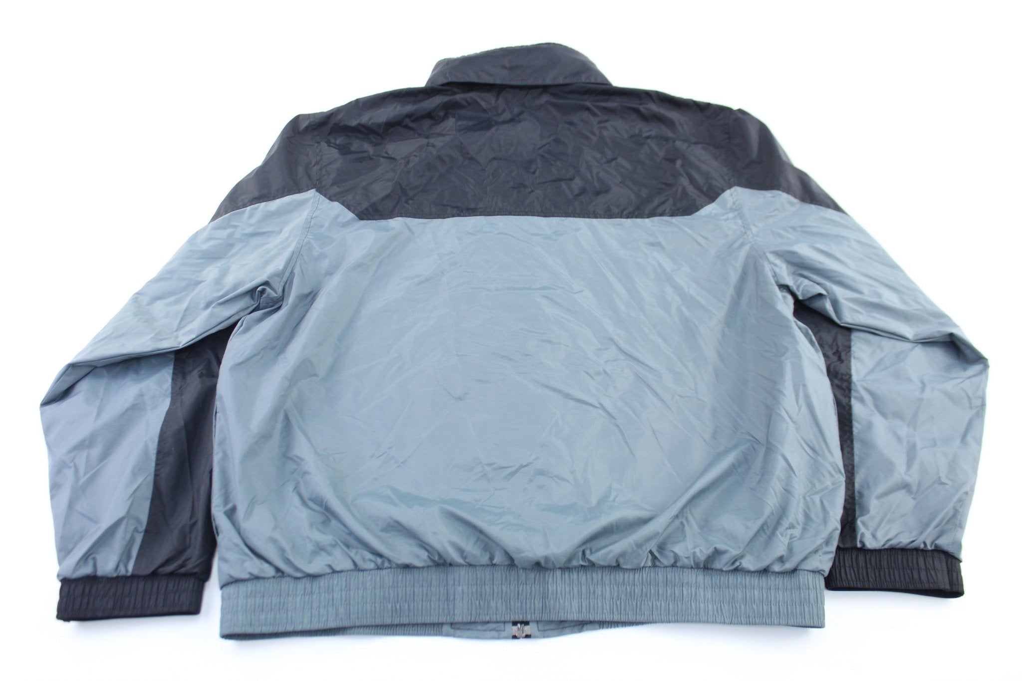 Adidas Embroidered Logo Black & Grey Zip Up Jacket - Jackets - Thrifted Threads
