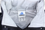 Adidas Embroidered Logo Black & Grey Zip Up Jacket - Jackets - Thrifted Threads