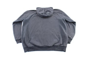 Adidas Embroidered Logo Black & White Striped Pullover Hoodie - ThriftedThreads.com