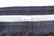 Adidas Embroidered Logo Black & White Striped Shorts - ThriftedThreads.com