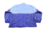 Adidas Embroidered Logo Blue, Green, & White Striped Zip Up Jacket - Jackets - Thrifted Threads