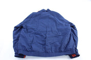 Adidas Embroidered Logo Blue & Orange Striped Zip Up Jacket - Jacket - Thrifted Threads