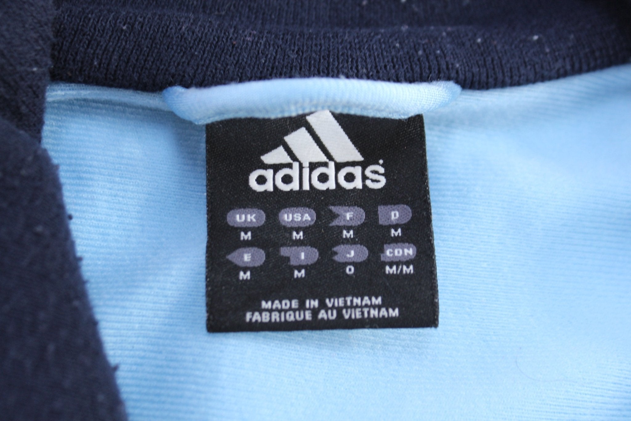 Adidas Embroidered Logo Blue Track Jacket - Jackets - Thrifted Threads
