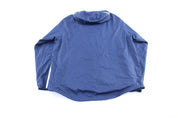 Adidas Embroidered Logo Blue & White Striped Hooded Jacket - Jacket - Thrifted Threads