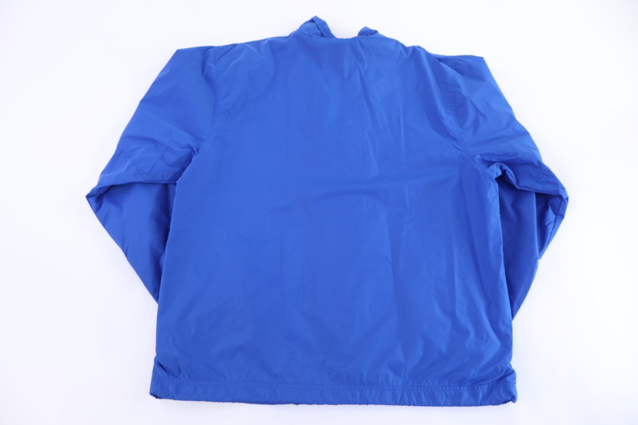 Adidas Embroidered Logo Blue & White Striped Zip Up Jacket - Jacket - Thrifted Threads