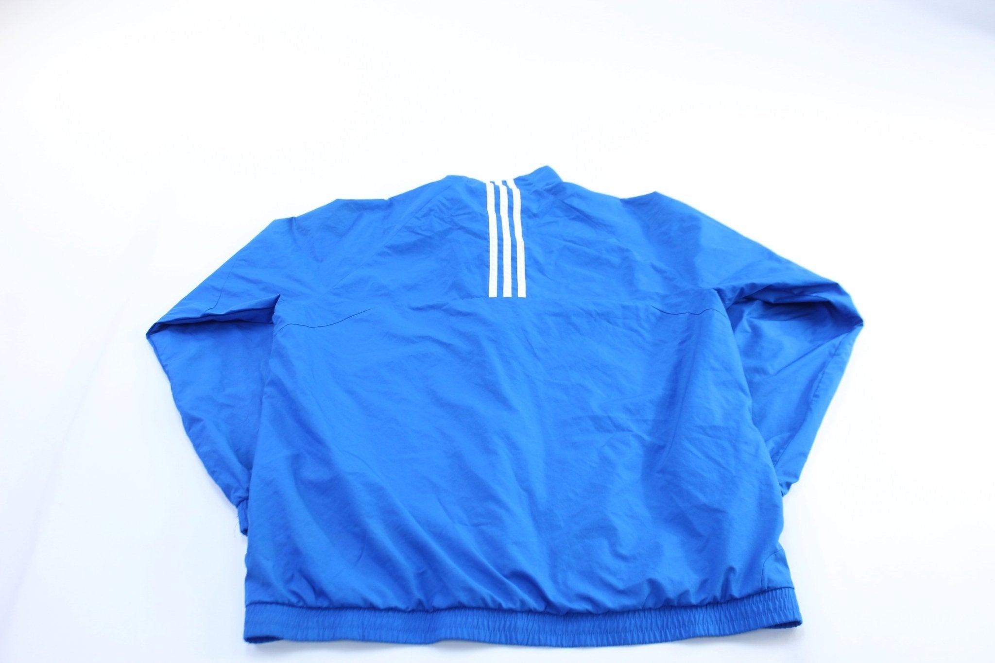 Adidas Embroidered Logo Blue Zip Up Jacket - Jacket - Thrifted Threads