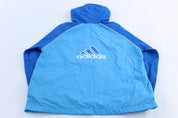 Adidas Embroidered Logo Blue Zip Up Jacket - Jackets - Thrifted Threads