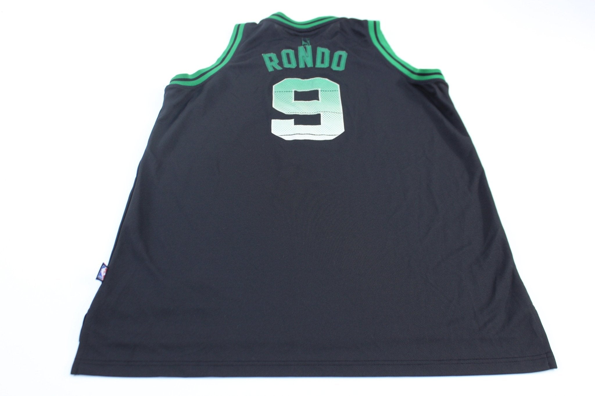 Adidas Embroidered Logo Boston Celtics Rajon Rondo Basketball Jersey - ThriftedThreads.com