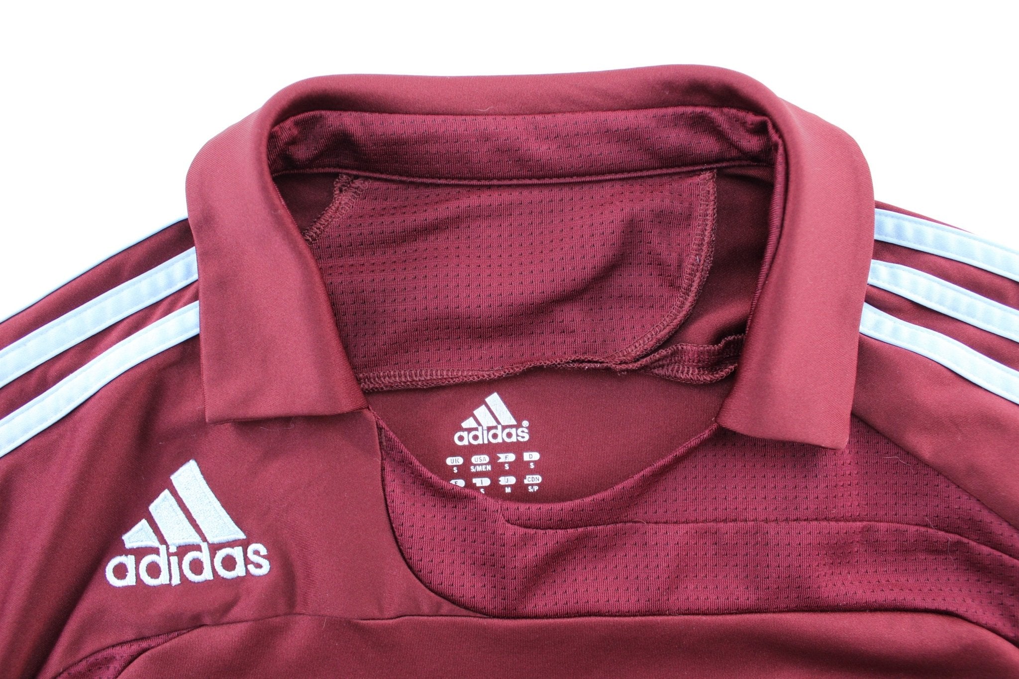 Adidas Embroidered Logo Colorado Rapids Striped Soccer Jersey - ThriftedThreads.com