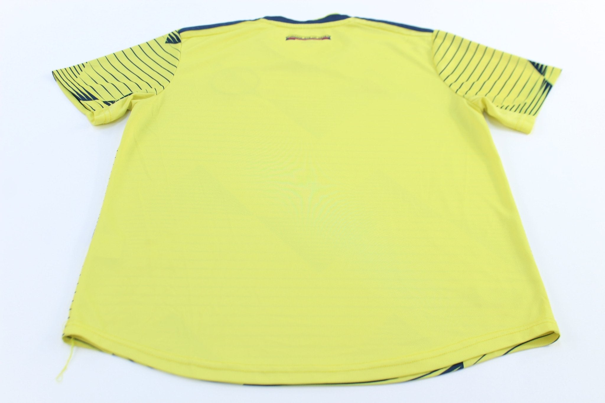 Adidas Embroidered Logo Columbia Striped Soccer Jersey - ThriftedThreads.com