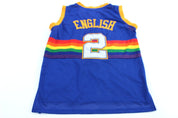 Adidas Embroidered Logo Denver Nuggets Alex English Basketball Jersey - ThriftedThreads.com