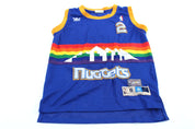 Adidas Embroidered Logo Denver Nuggets Alex English Basketball Jersey - ThriftedThreads.com