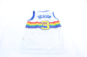 Adidas Embroidered Logo Denver Nuggets Allen Iverson Basketball Jersey - ThriftedThreads.com