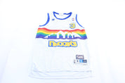 Adidas Embroidered Logo Denver Nuggets Allen Iverson Basketball Jersey - ThriftedThreads.com